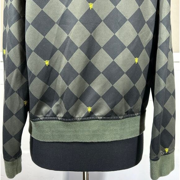 Nike Manchester United Soccer Club Zip Up Jacket Green Black Checkered Size S - Picture 11 of 13
